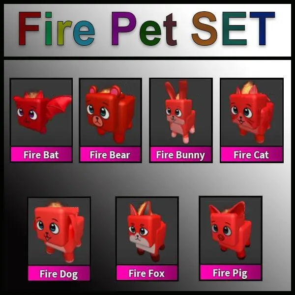 Fire Pet SET (7 Pets)