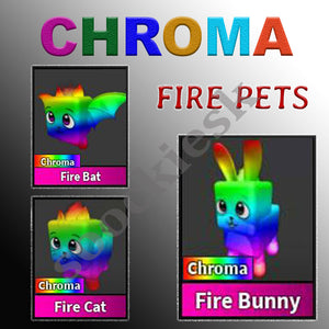 Chroma Fire PET SET (Bat + Cat + Bunny)